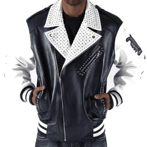 Men Pelle Pelle Navy Blue Biker Jacket