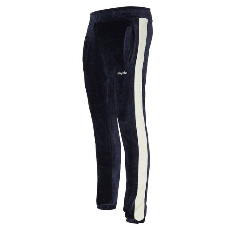 Men Pelle Pelle Navy Blue Warm Up Velvet Jogging Suit
