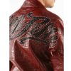Men Pelle Pelle Neoprene Burgundy Genuine Leather Jacket