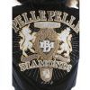 Men Pelle Pelle Platinum & Diamonds MB 1978 Black Fur Hood Wool Jacket