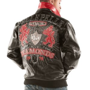 Men Pelle Pelle Platinum & Diamonds MB 1978 Black Leather Jacket