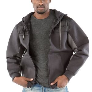Men Pelle Pelle Players Inc Grey Wool Hoodie