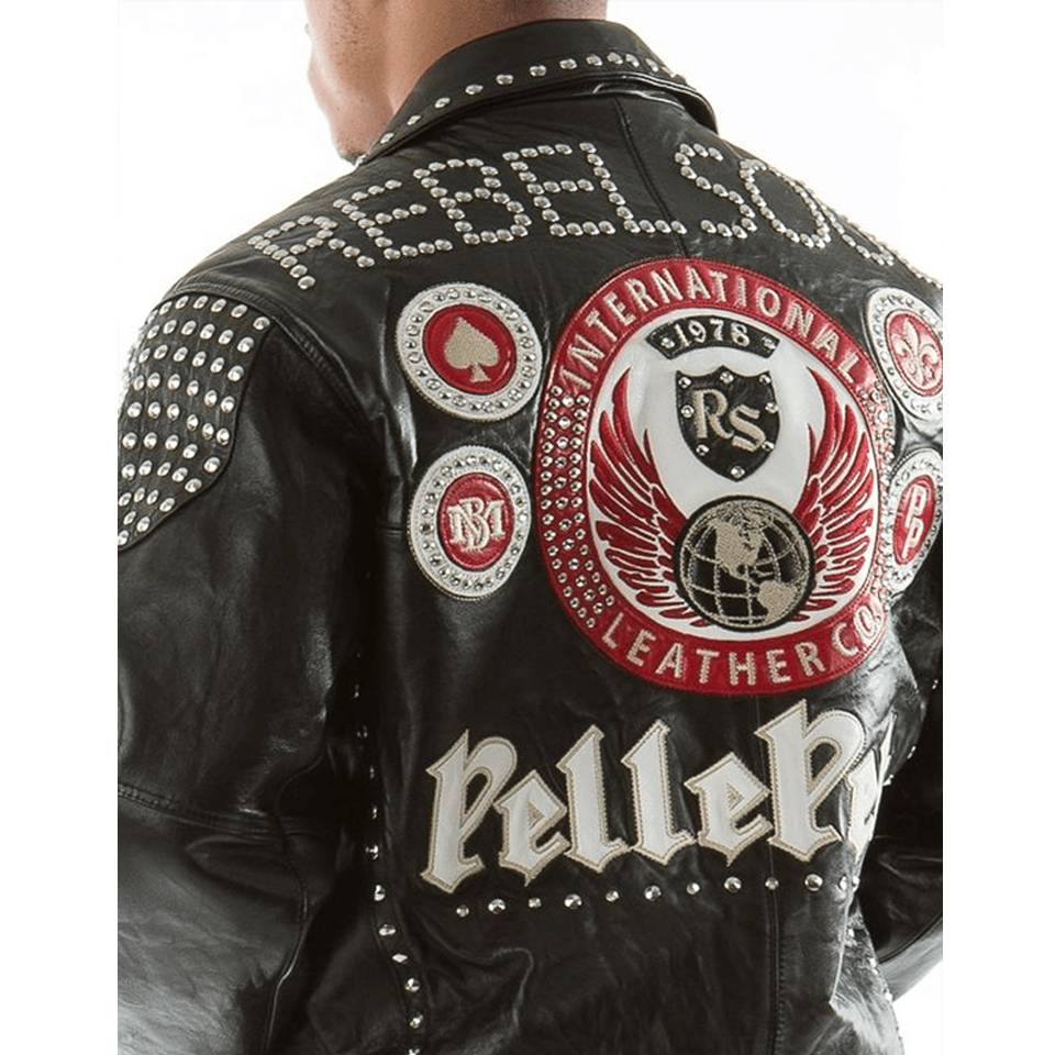 Men Pelle Pelle Rebel Soul Nation Black Leather Jacket