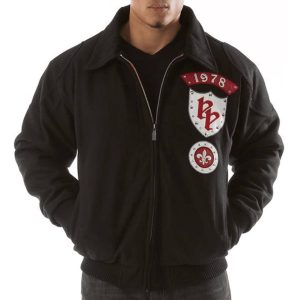 Men Pelle Pelle Rebel Soul Nation Black Wool Jacket