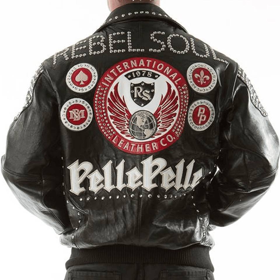 Men Pelle Pelle Rebel Soul Nation MB Black Jacket