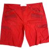 Men Pelle Pelle Red Cotton Cargo Shorts