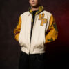 Men Pelle Pelle Renegades Ivory Top Grain Leather Jacket