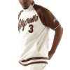 Men Pelle Pelle Retro Basketball Style Warm Up Cream Tracksuit