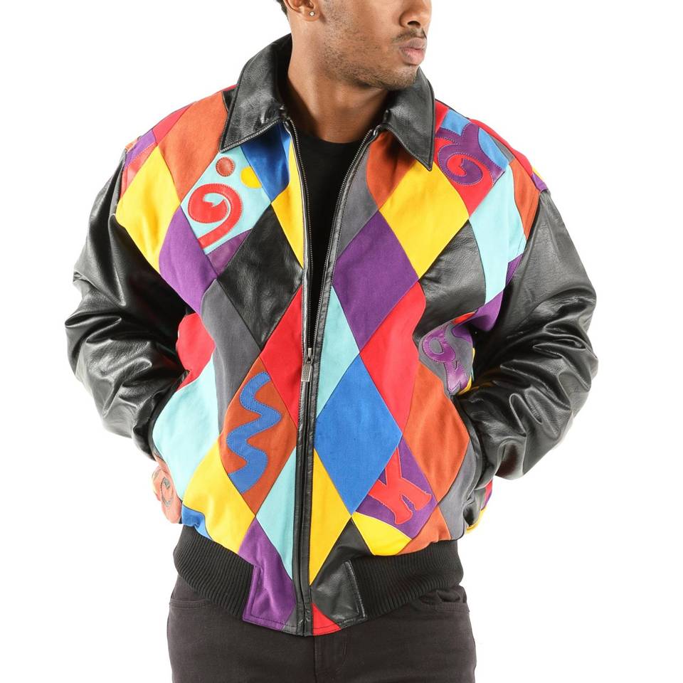 Men Pelle Pelle Retro Diamond Black Jacket