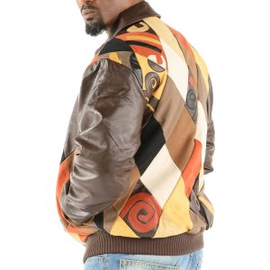 Men Pelle Pelle Retro Diamond Dark Brown Leather Jacket
