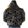 Men Pelle Pelle Signature Black Fur Hooded Leather Jacket
