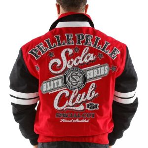 Men Pelle Pelle Soda Club Elite Series MB Special Cut Red Wool Jacket