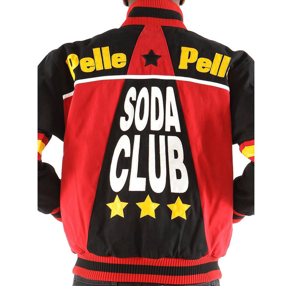Men Pelle Pelle Soda Club MB Black Varsity Wool Jacket