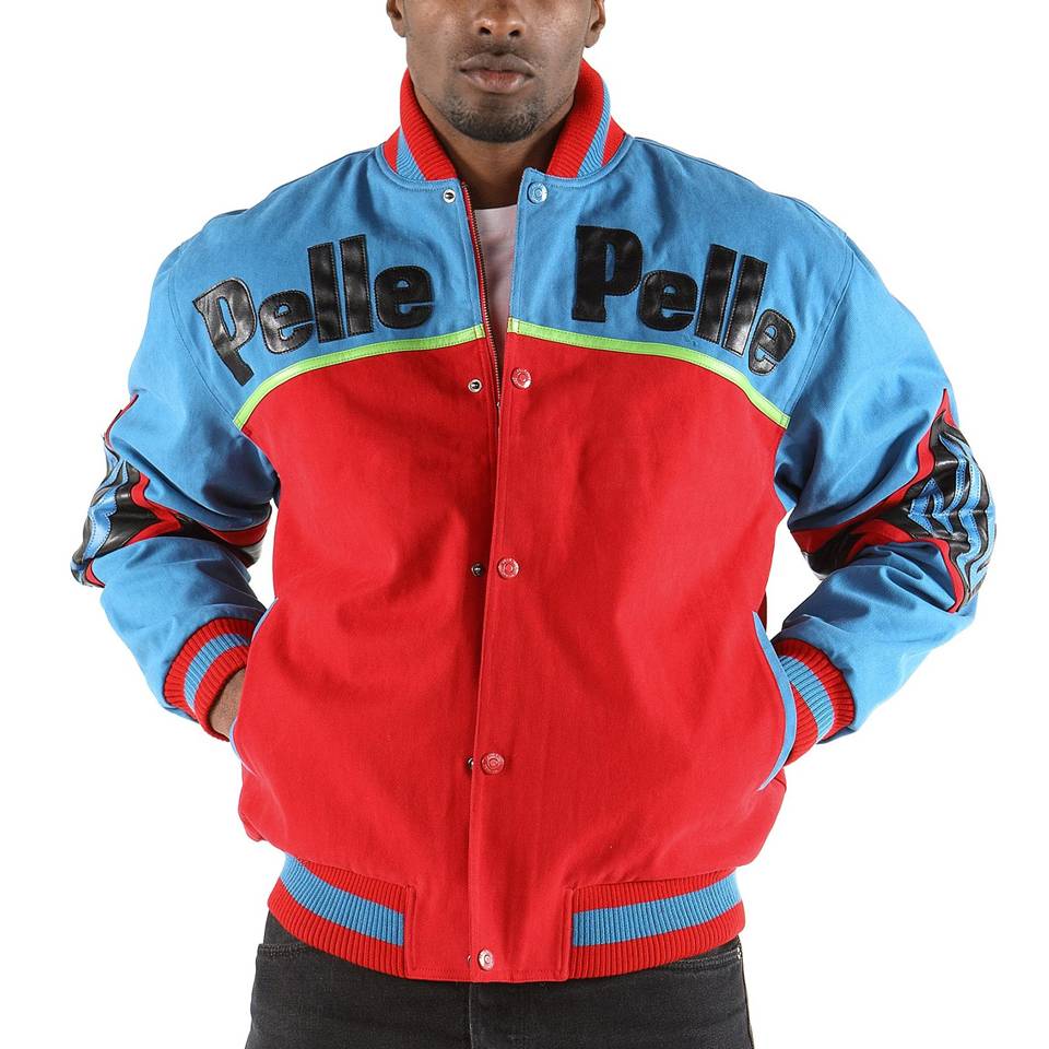 Red Men Pelle Pelle Soda Club MB Varsity Jacket