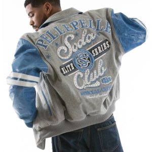 Men Pelle Pelle Soda Club MB Grey Wool Jacket