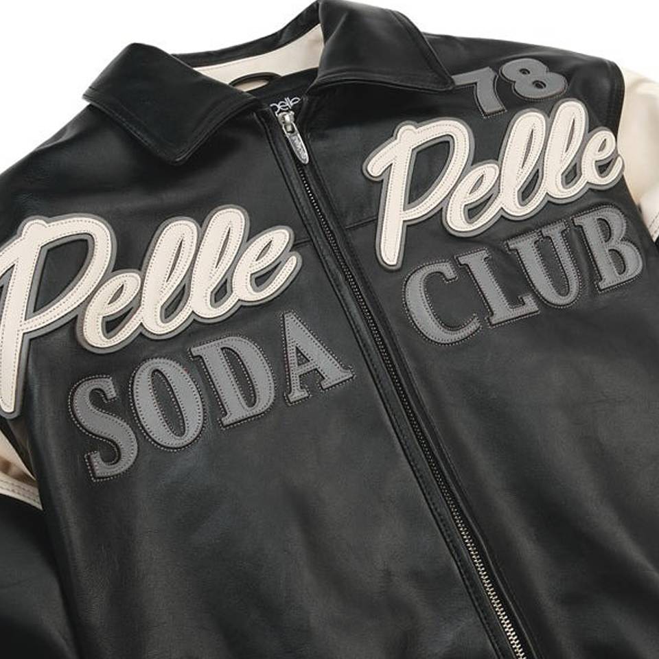 Men Pelle Pelle Soda Club Plush Black Leather Jacket