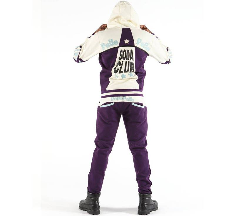 Men Pelle Pelle Soda Club Purple Warm Up Wool Tracksuit