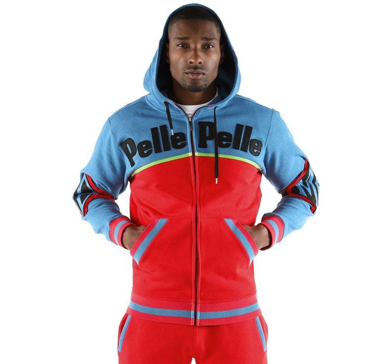 Men Pelle Pelle Soda Club Red Warm Up Wool Tracksuit