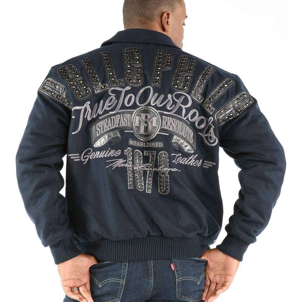 Men Pelle Pelle True to Our Roots MB Navy Blue Wool Jacket