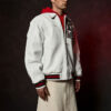Men Pelle Pelle USA White World Famous MB Leather Jacket