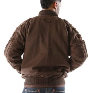 Men Pelle Pelle Victory Glory Brown Varsity Wool Jacket