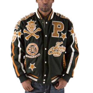 Pelle Pelle Victory Glory Green Varsity Jacket