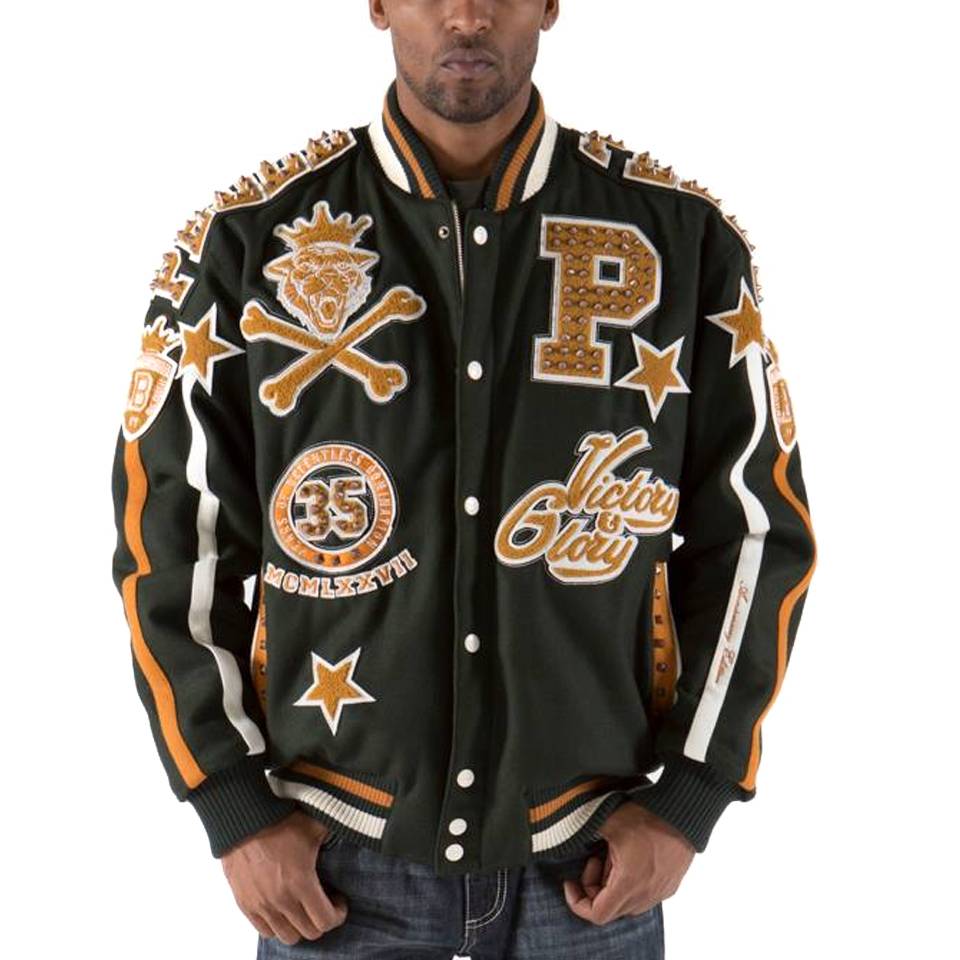 Pelle Pelle Victory Glory Green Varsity Jacket