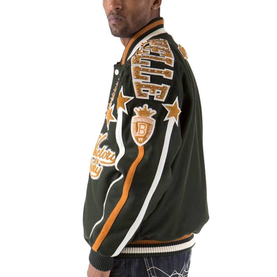 Men Pelle Pelle Victory Glory Green Varsity Wool Jacket