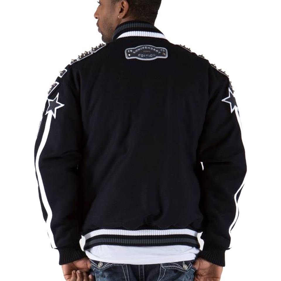 Men Pelle Pelle Victory Glory Navy Blue Varsity Jacket