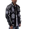 Men Pelle Pelle Victory Glory Navy Blue Varsity Wool Jacket