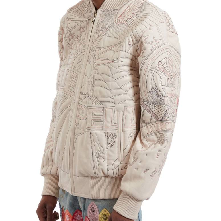 Men Pelle Pelle Who Decides War USA Cream Jacket