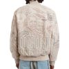 Men Pelle Pelle Who Decides War USA Cream Real Leather Jacket