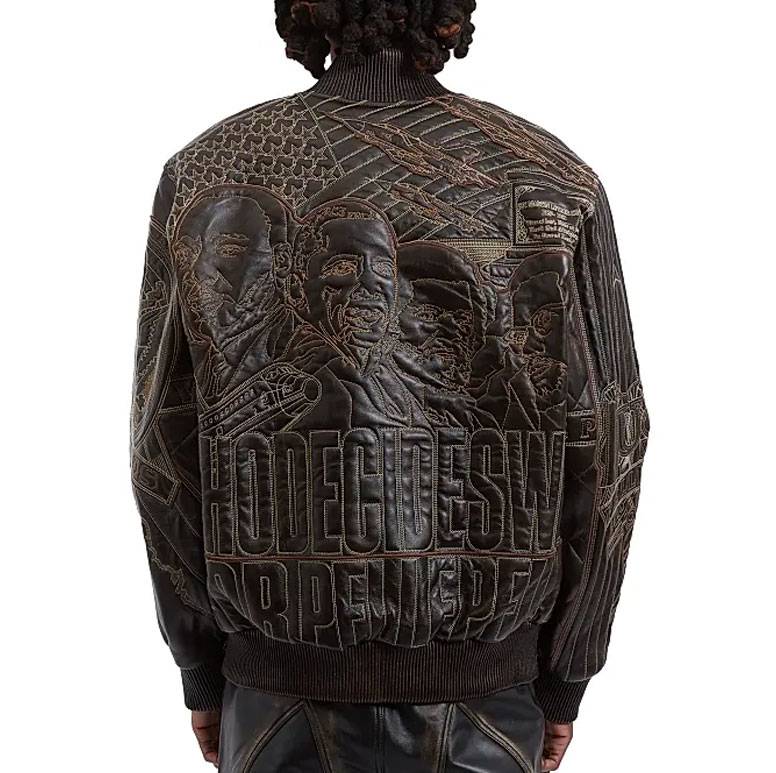 Men Pelle Pelle Who Decides War USA Dark Brown Real Leather Jacket