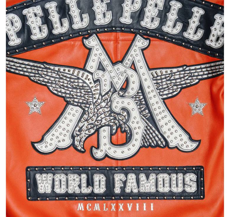 Men Pelle Pelle World Famous Marc Buchanan Orange Jacket
