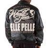 Men Pelle Pelle World Tour 1978 International Black Leather Jacket