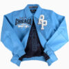 Men Pelle Pelle X TB Chicago Windy City Blue Leather Jacket