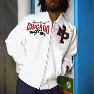 Men Pelle Pelle X TB Windy City MB White Jacket
