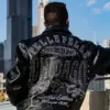Men Pelle Pelle X TB Windy City Marc Buchanan 1978 Black Leather Jacket
