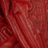 Men Red Pelle Pelle Chicago Quilted Real Leather Jacket