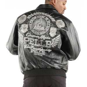 Men's Pelle Pelle 1978 Eye on the Prize Black Leather Jacket