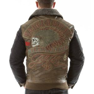 Men's Pelle Pelle Badged Royal Trail Blazer MB Brown Leather Jacket