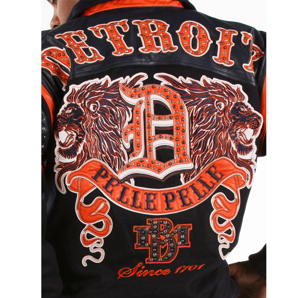 Mens Pelle Pelle Detroit Motor City 1701 Navy Wool Jacket