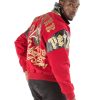 Men's Pelle Pelle Empire Victory Come Glory Red Wool Jacket