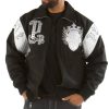 Men's Pelle Pelle Empire with Victory Come Glory Black Jacket