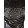 Mens Pelle Pelle Exotic Cayman Studded Black Script Wool Hoodie