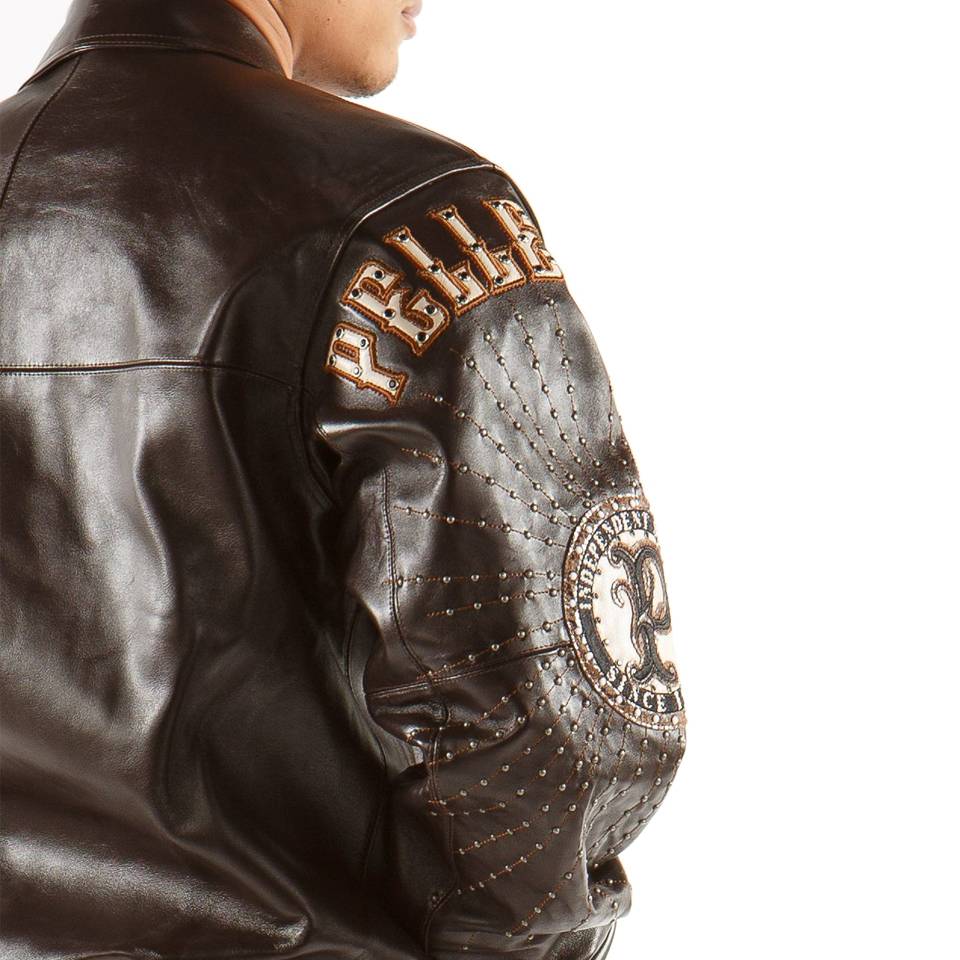 Men's Pelle Pelle Independent Society Brown Leather Jacket