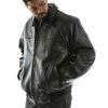 Men's Pelle Pelle Legacy Dragon Encrusted Black Top Grain Leather Jacket
