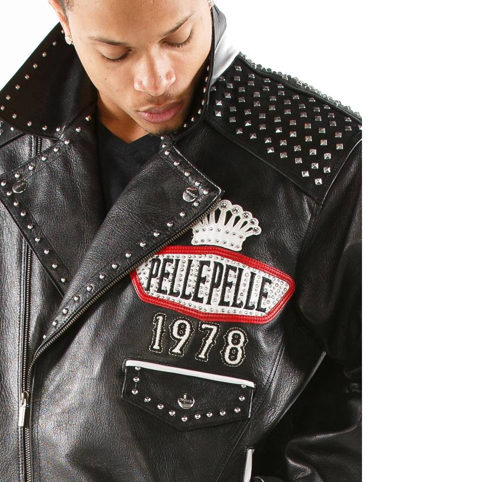Men's Pelle Pelle Lethal 1978 Black Cabernet Plush Leather Jacket