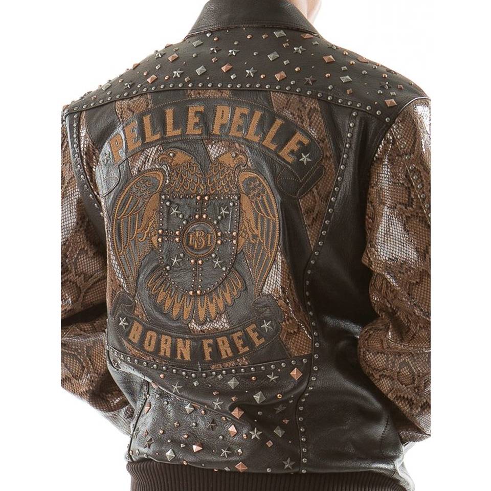 Men's Pelle Pelle MB Born Free Dark Brown Leather Jacket