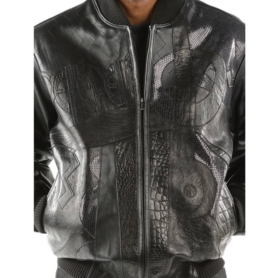 Men's Pelle Pelle Men Picasso Black Genuine Leather Jacket